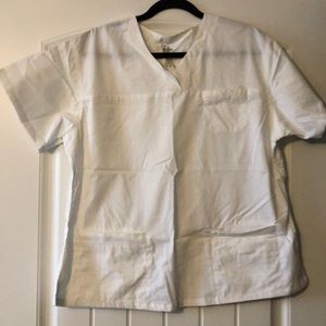 Med Couture white scrub top